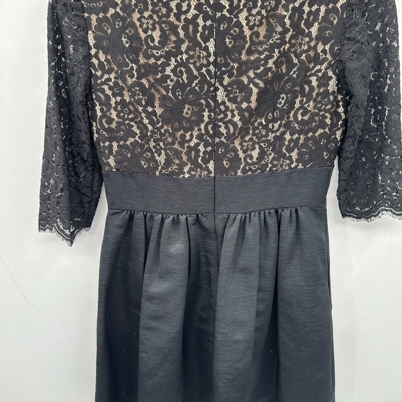 ELIZA J black Lace & faille midi length sexy whimsigoth dress. 8 - Picture 8 of 11